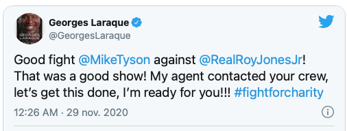 Georges Laraque continue de viser Mike Tyson...