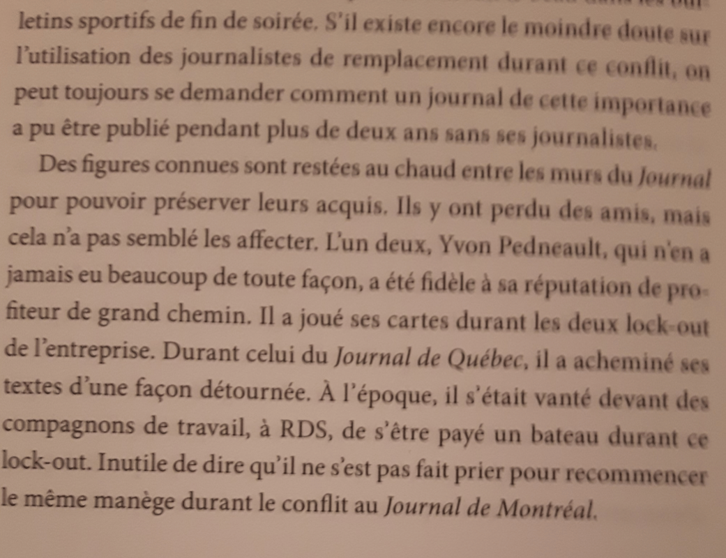 Yvon Pedneault le PROFITEUR TRAÎTRE...Jean-Charles Lajoie le suit...