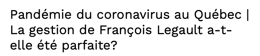 François Legault pense comme Marc Bergevin....