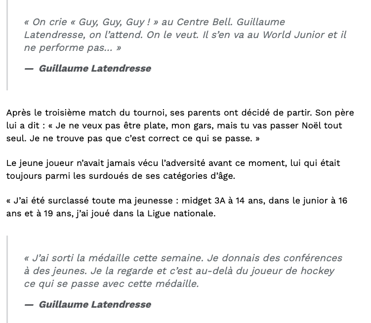Guillaume Latendresse, un FLOP dès 19 ans...