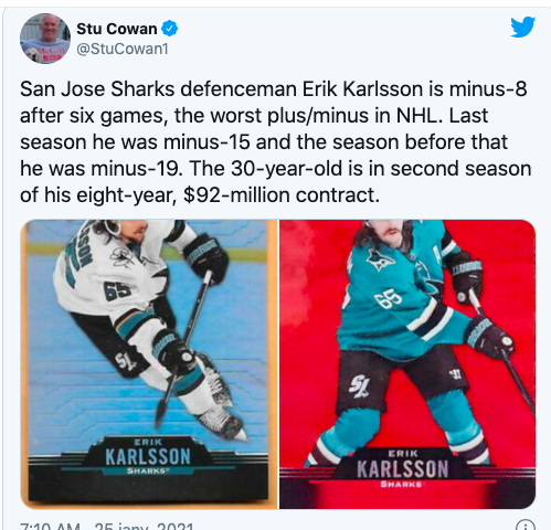 Erik Karlsson se fait DÉTRUIRE à San Jose...