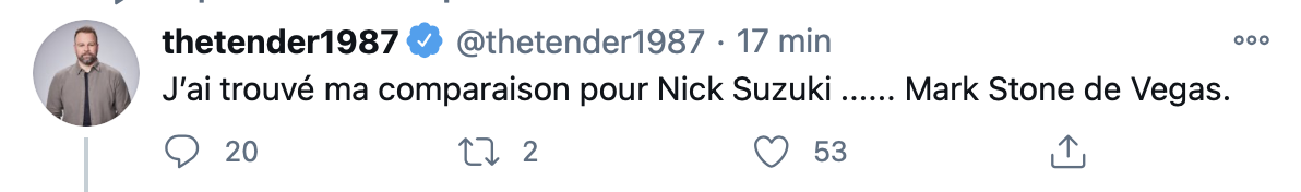 Guillaume Latendresse compare Nick Suzuki...