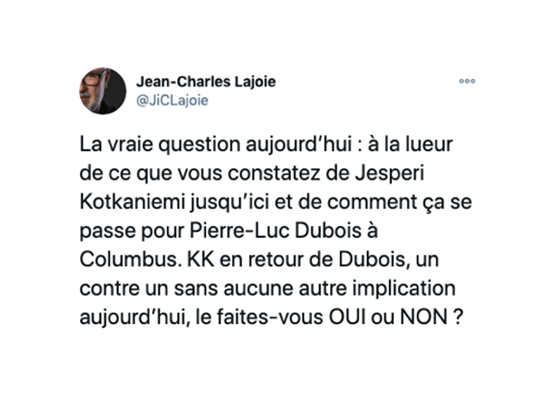 Jean-Charles Lajoie DORT au GAZ....