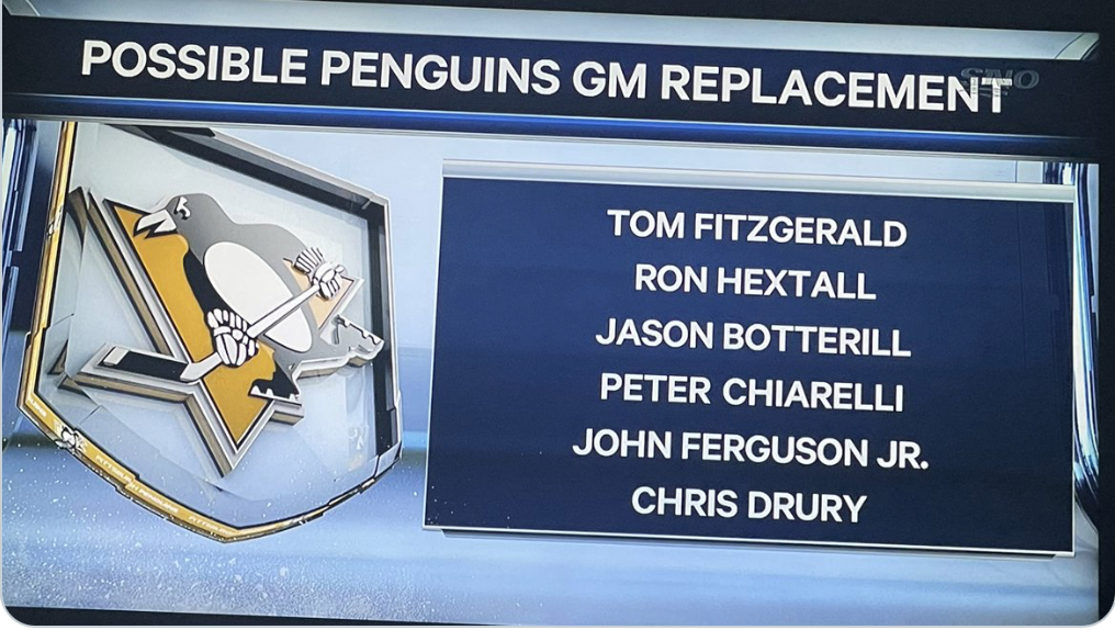 Les noms qui circulent à Pittsburgh selon Sportsnet...