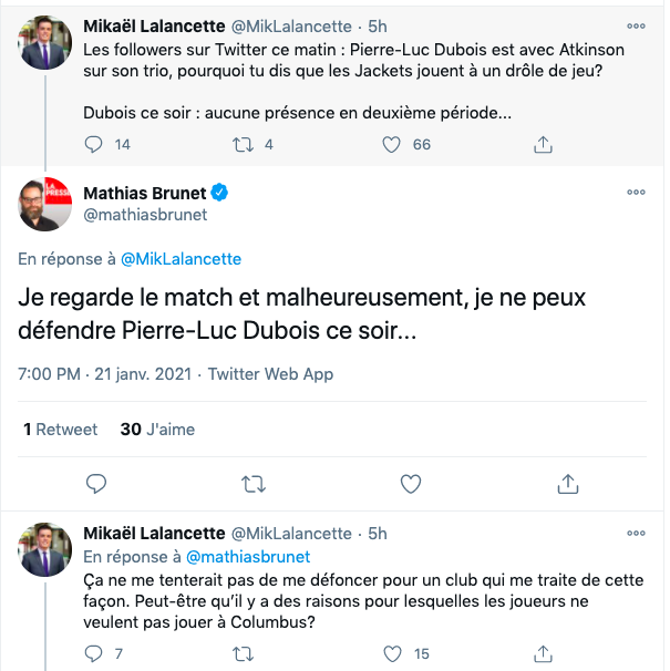 Mathias Brunet continue de TAPER sur la tête de Pierre-Luc Dubois...