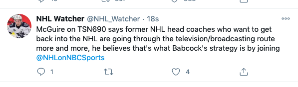 Mike Babcock à NBC...qui le veut à Montréal?