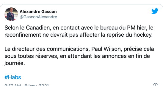 Paul Wilson confirme que le CONFINEMENT et le COUVRE-FEU...