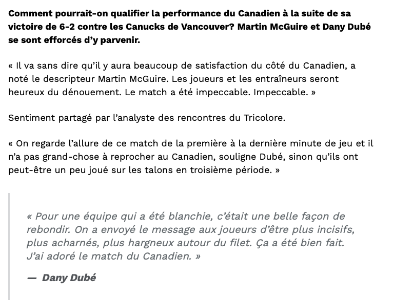 Dany Dubé est vraiment en AMOUR avec le Canadien de Montréal...