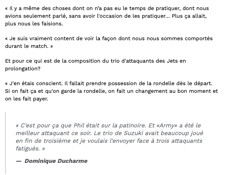 Dominique Ducharme essaie de s'expliquer...