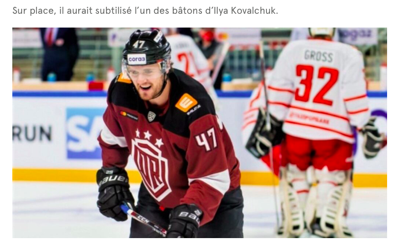 Ilya Kovalchuk se fait VOLER son bâton! Le CRIMINEL est CANADIEN!!!