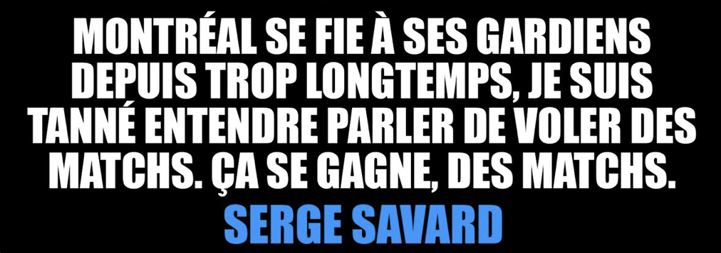OUCH...Serge Savard ramasse Marc Bergevin...ENCORE...