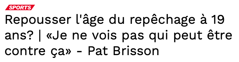 Pat Brisson CONFIRME la BOMBE...