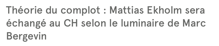 HAHA...Mattias Ekholm à Montréal!!!!! Selon....