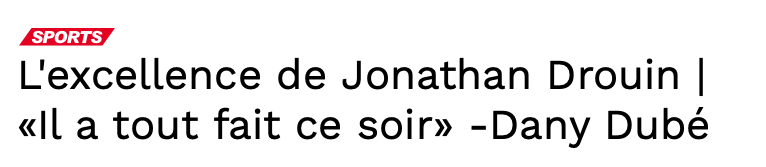 Jonathan Drouin pour le SELKE BABY!!!