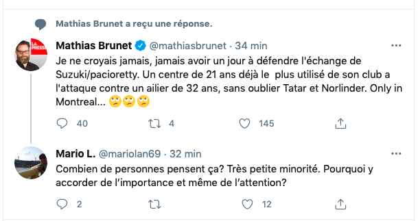 Mathias Brunet doit arrêter...d'être AUSSI AFFECTÉ...