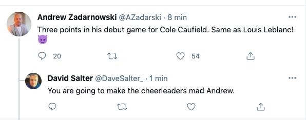 Cole Caufield vs Louis Leblanc...OUCH...