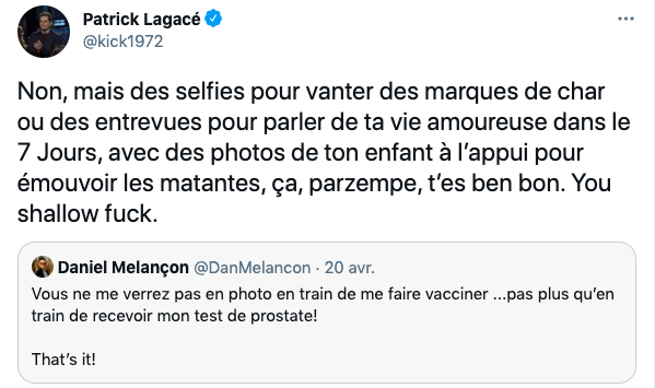 Daniel Melançon ÉTAMPÉ dans le MUR par Patrick Lagacé!!!
