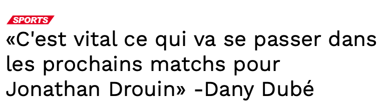 Dany Dubé est sur le DOS de Jonathan Drouin!!!!
