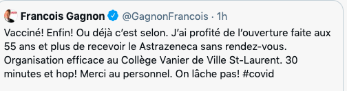 François Gagnon, VACCIN vs COKE...