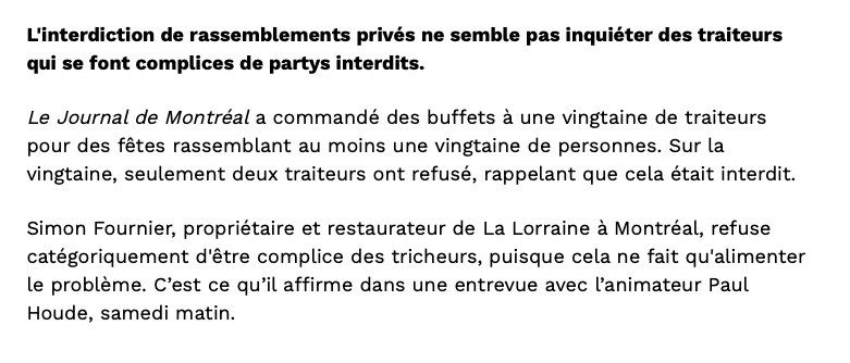 HAHA!!! Le Journal de Montréal et Renaud Lavoie qui CALL les TRICHEURS...