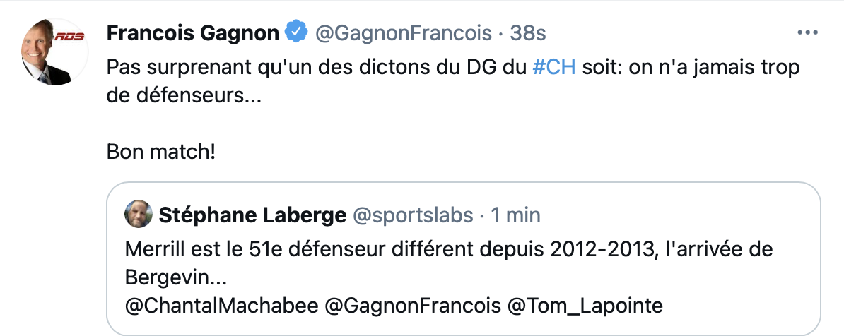 HAHA...Francois Gagnon se fout de la gueule de Bergevin !!!