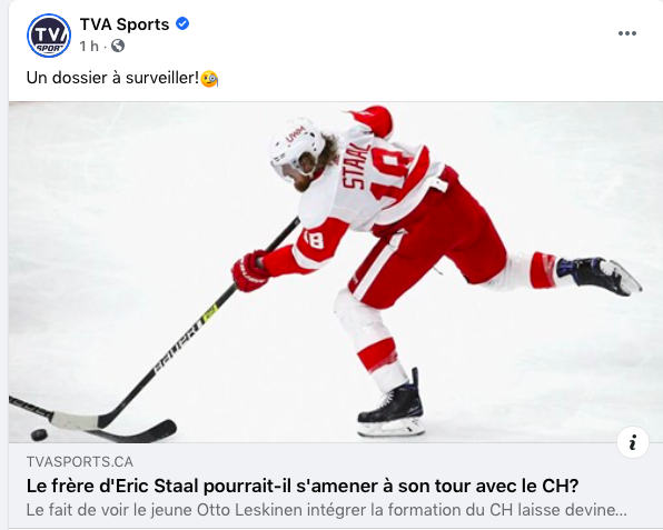 TVA Sports envoie Marc Staal à Montréal!!!!