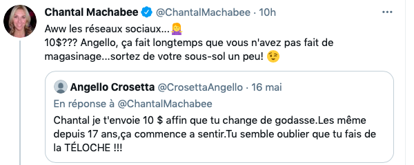 Chantal Machabée REJETTE un INTERNAUTE..