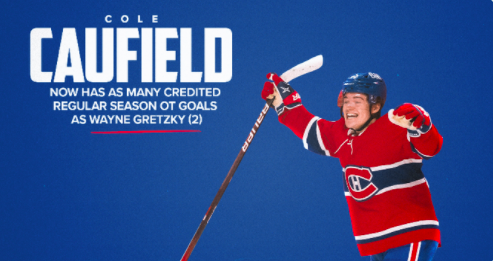 Cole Caufield a autant de buts en prolongation que Wayne Gretzky!!!!!!