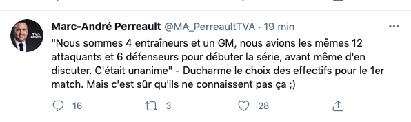 Dominique Ducharme JURE..que Marc Bergevin ne l'a pas obligé...