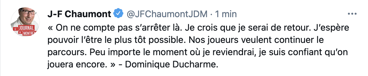 AYOYE...Dominique Ducharme fait un Mark Messier !!!