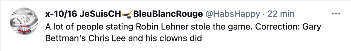 AYOYE...Il y a plus de gens qui croient que Robin Lehner...