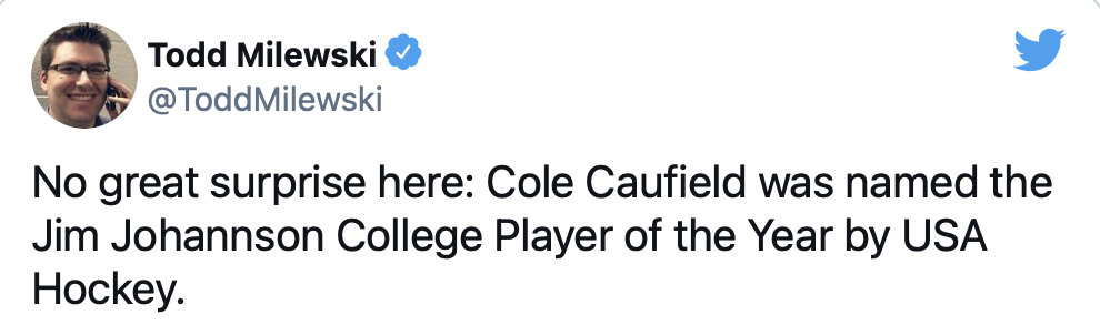 Et ça continue pour Cole Caufield !!!