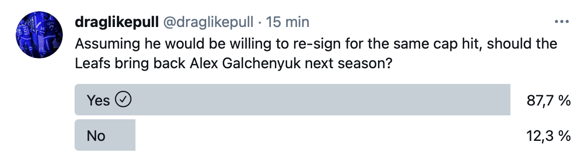 Les FANS de Toronto veulent revoir Alex Galchenyuk...