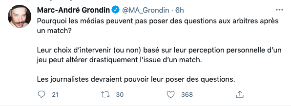 Marc-André Grondin a tellement RAISON..