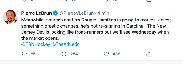 Dougie Hamilton déjà un DIABLE?