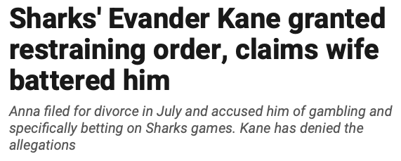Evander Kane ACCUSE son EX-FEMME....
