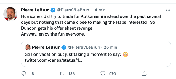 Pierre LeBrun confirme L'info qu'on vous a répété..