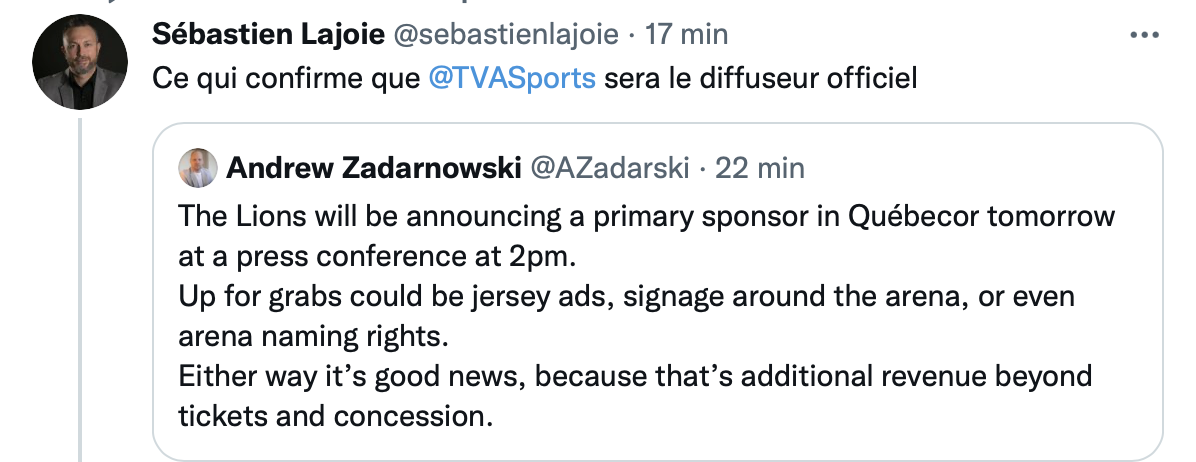 Comme si TVA Sports n'était pas assez dans le trou.