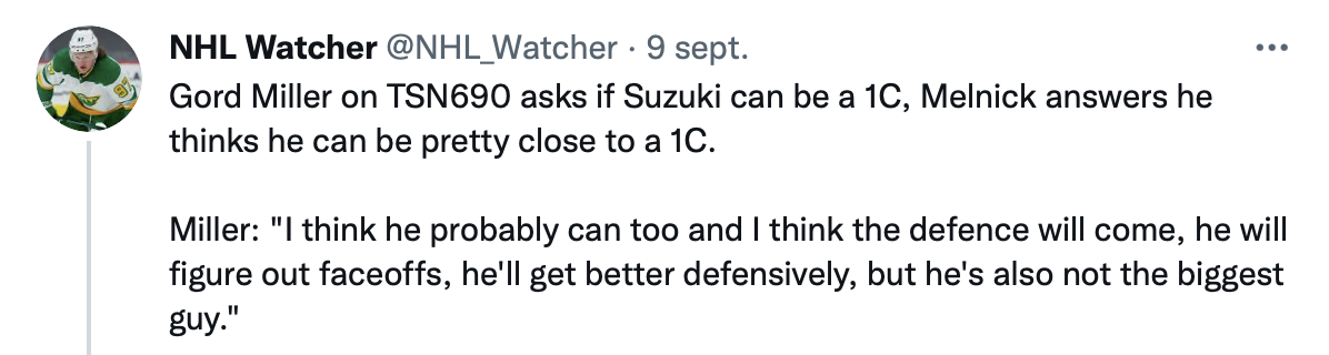 Nick Suzuki, un vrai centre numéro un ???