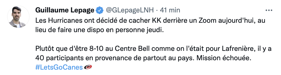 KK a refusé de rencontrer les journalistes à Montréal...