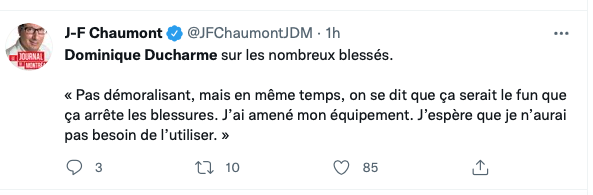 Dominique Ducharme veut revenir au JEU!!!!!!
