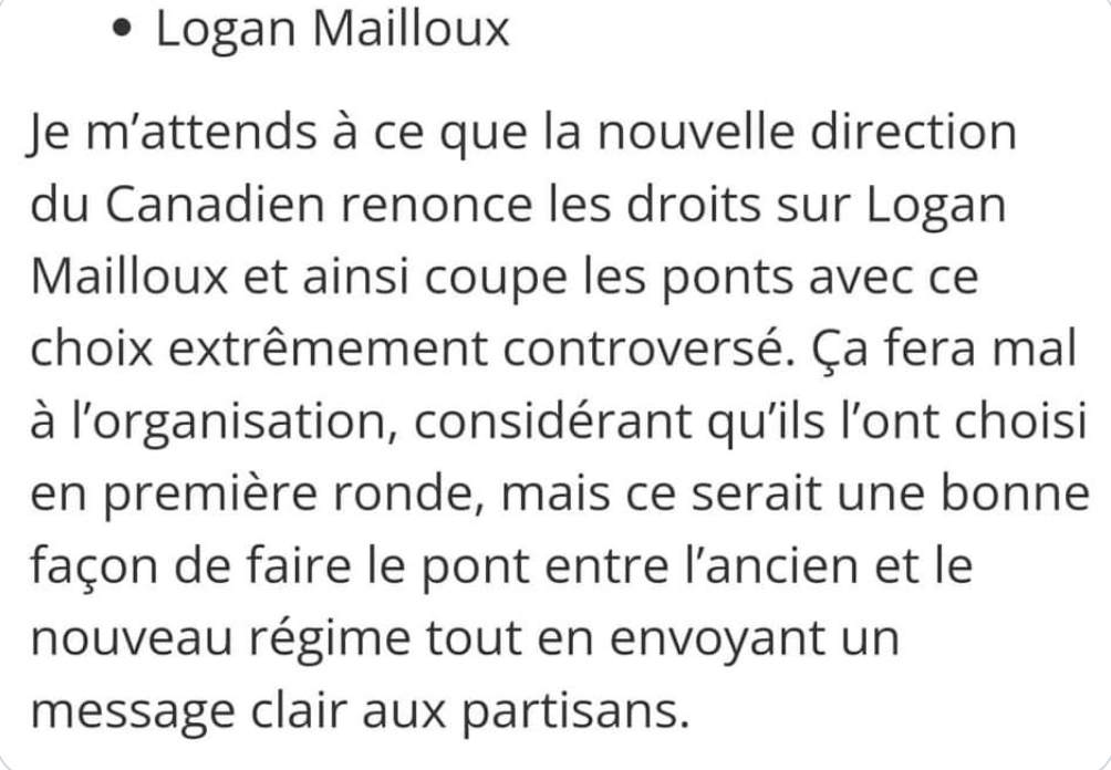 Une fausse rumeur circule sur Logan Mailloux...