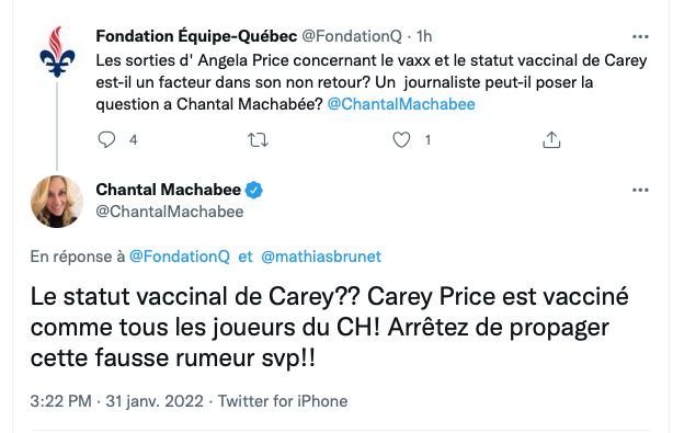 Chantal Machabée PÈTE une COCHE sur TWITTER!!
