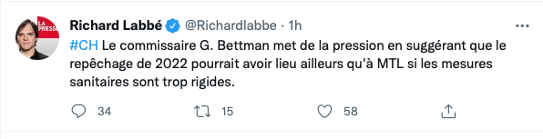 Gary Bettman VISE François Legault!!!!!
