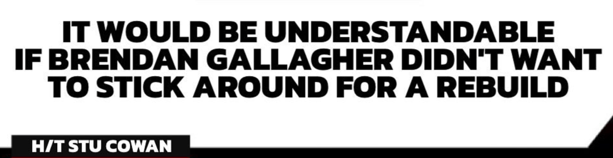 La fin de Gallagher, selon La Gazette...
