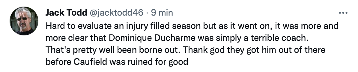 Le CH a tassé Dominique Ducharme juste à temps...