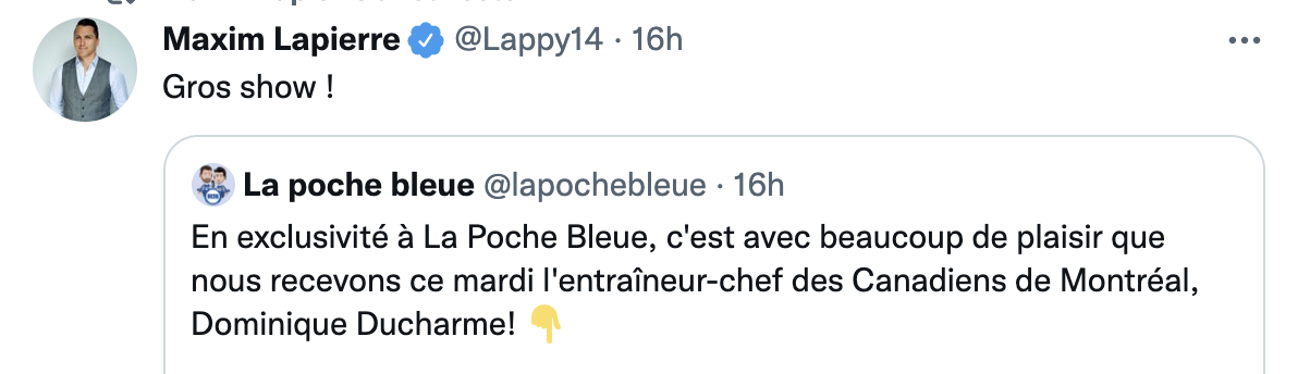 WOW...Maxim Lapierre est le pire des HYPOCRITES...