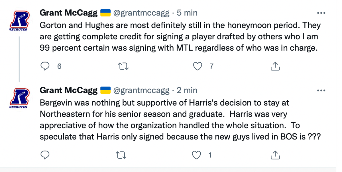 Jordan Harris n'aurait jamais signé avec Marc Bergevin comme DG...