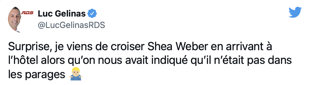 Shea Weber méprise les gens de Montréal...