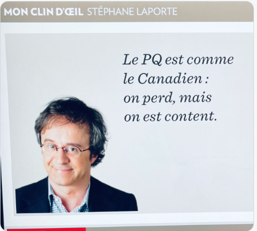 Stéphane Laporte est CINGLANT....
